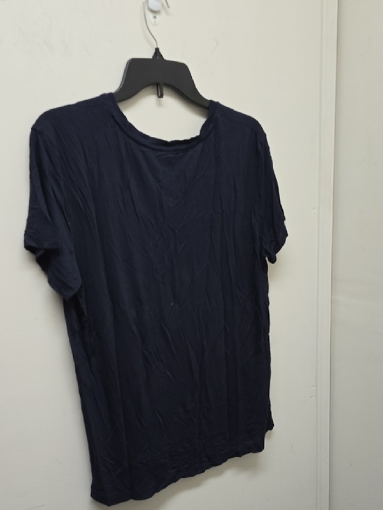 Nine West Navy V-Neck Short Sleeve Tee - Size L - Picture 4 of 4
